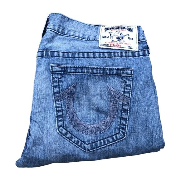 Vintage True Religion Jeans Size 40 STRAIGHT Blue - Picture 1 of 4